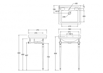 Contemporary Basin & Regal Basin Stand